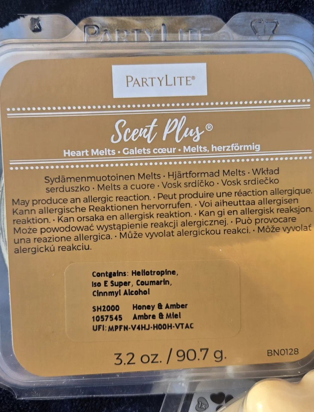 PartyLite Scent Plus Heart Melts - 3 Pack Honey‎ & Amber